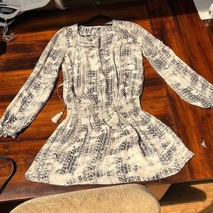 Parker Black and White Dress